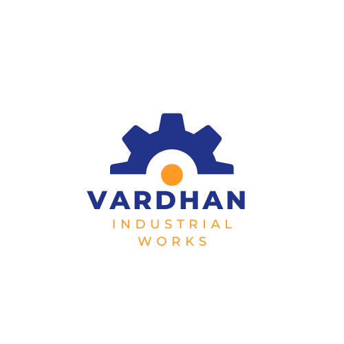 blue & white modern industrial business logo